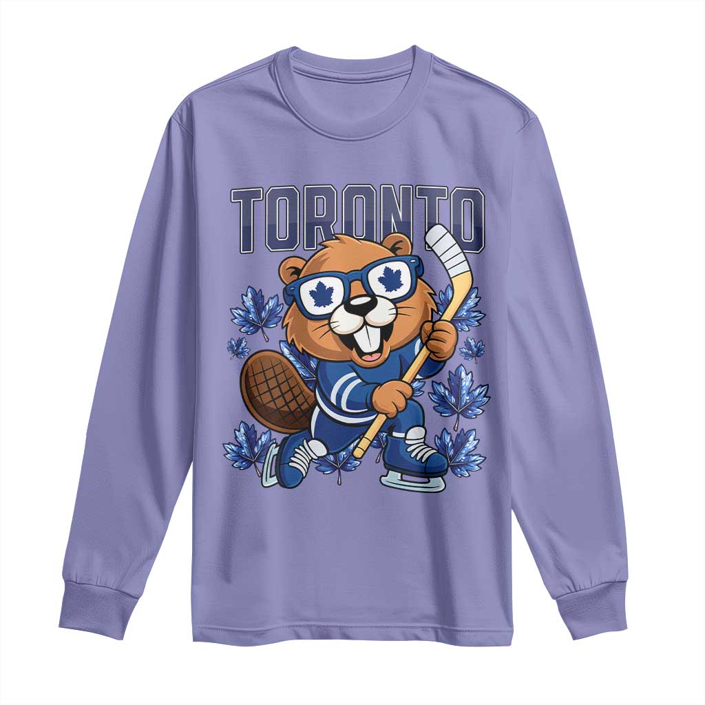 Toronto Ice Hockey Beaver Long Sleeve Shirt Canadian Pride Gift TS12 Violet Print Your Wear