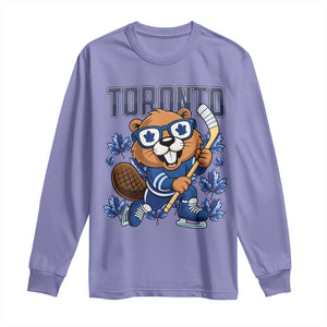 Toronto Ice Hockey Beaver Long Sleeve Shirt Canadian Pride Gift TS12 Violet Print Your Wear
