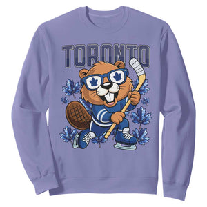 Toronto Ice Hockey Beaver Sweatshirt Canadian Pride Gift TS12 Violet Print Your Wear