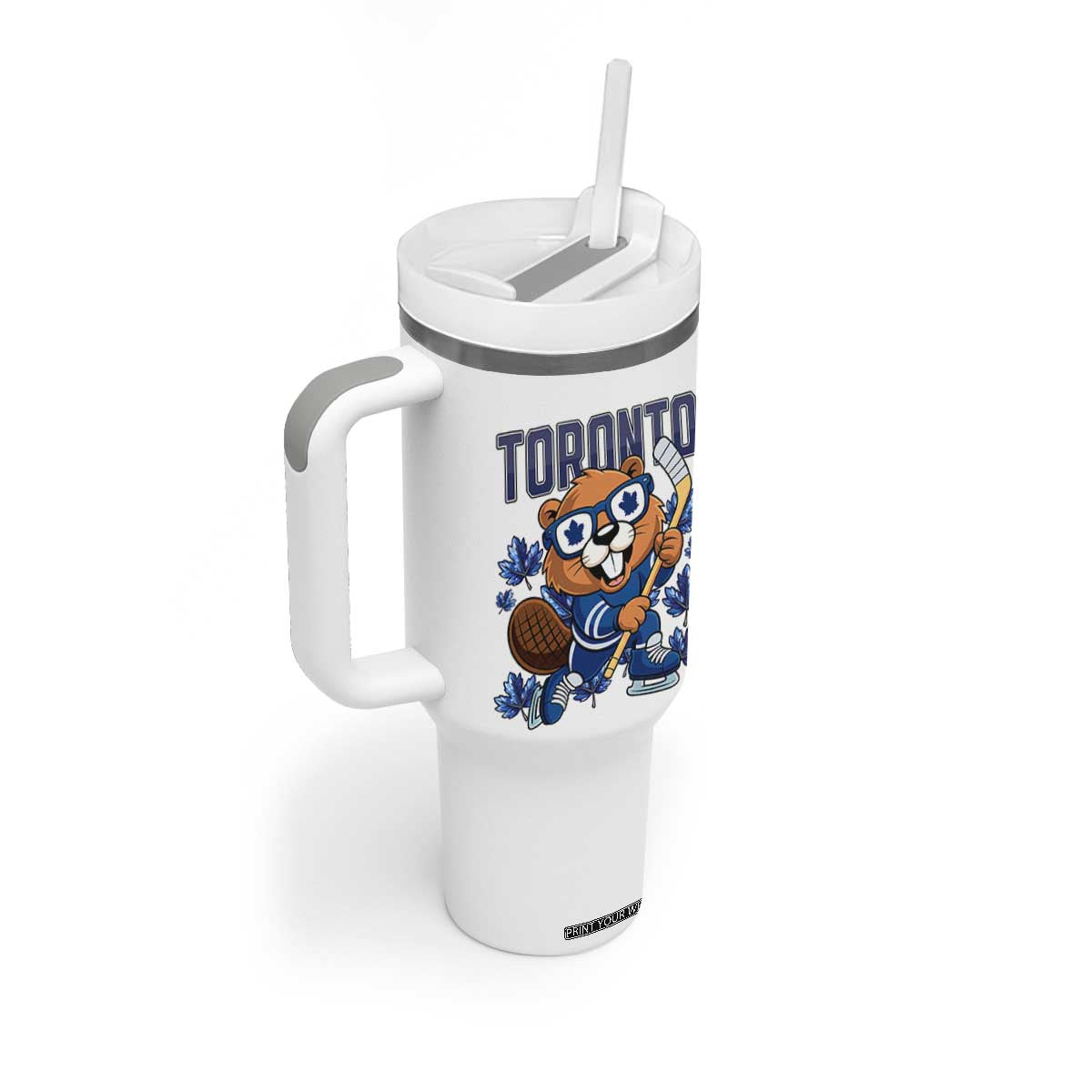 Toronto Ice Hockey Beaver Tumbler With Handle Canadian Pride Gift TS12 Print Your Wear