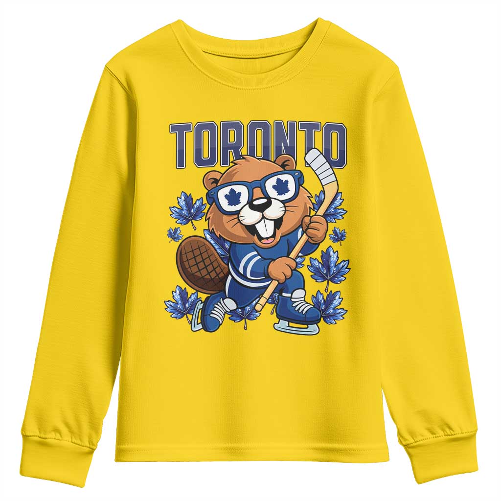 Toronto Ice Hockey Beaver Youth Sweatshirt Canadian Pride Gift TS12 Daisy Print Your Wear