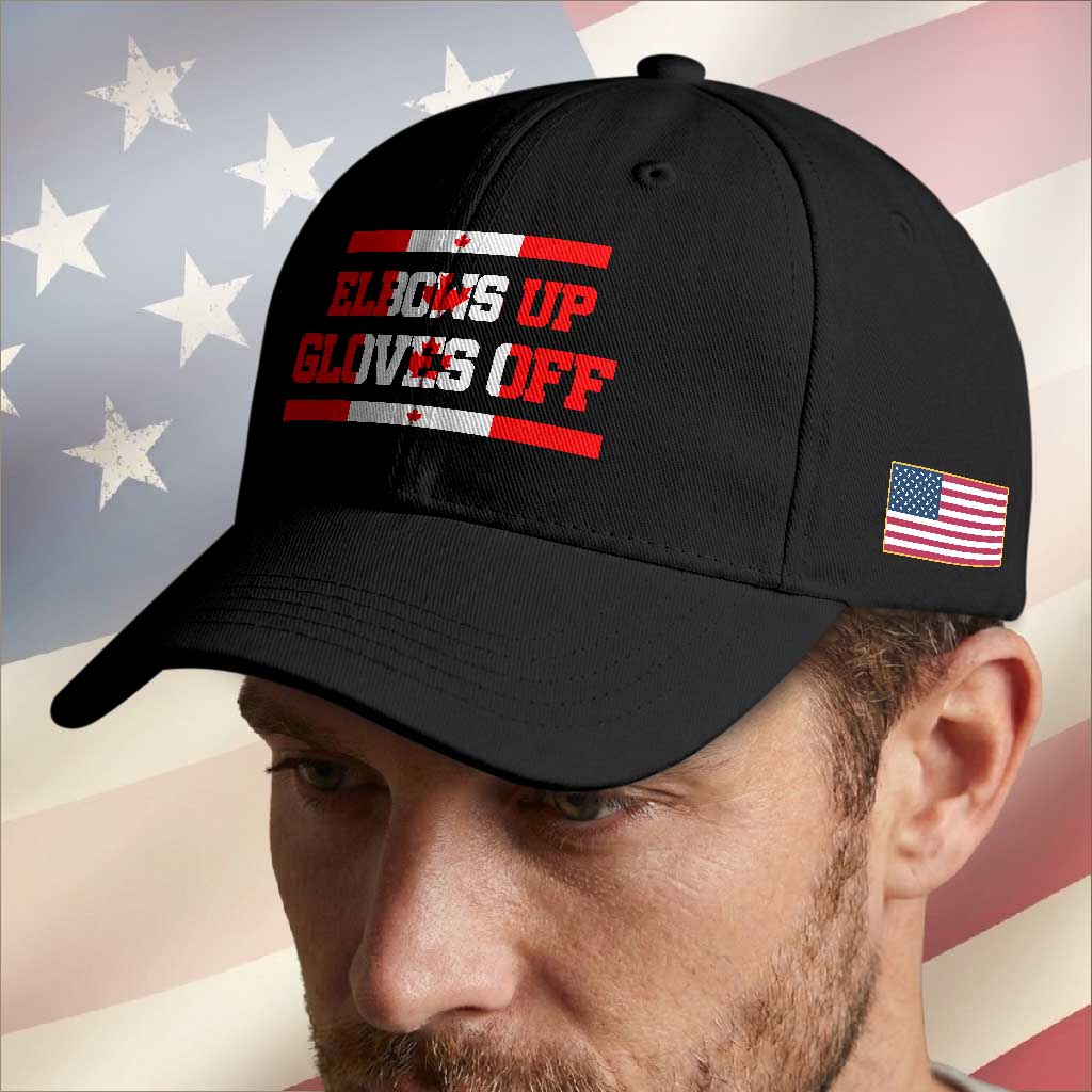 Elbows Up Gloves Off Baseball Cap Canadian Ice Hockey Lover Gift TS12 Print Your Wear