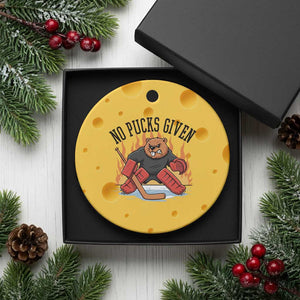 Funny Beaver Ice Hockey Goalie Gift Ceramic Ornament No Pucks Given TS12 1pc Yellow Cheese Print Your Wear