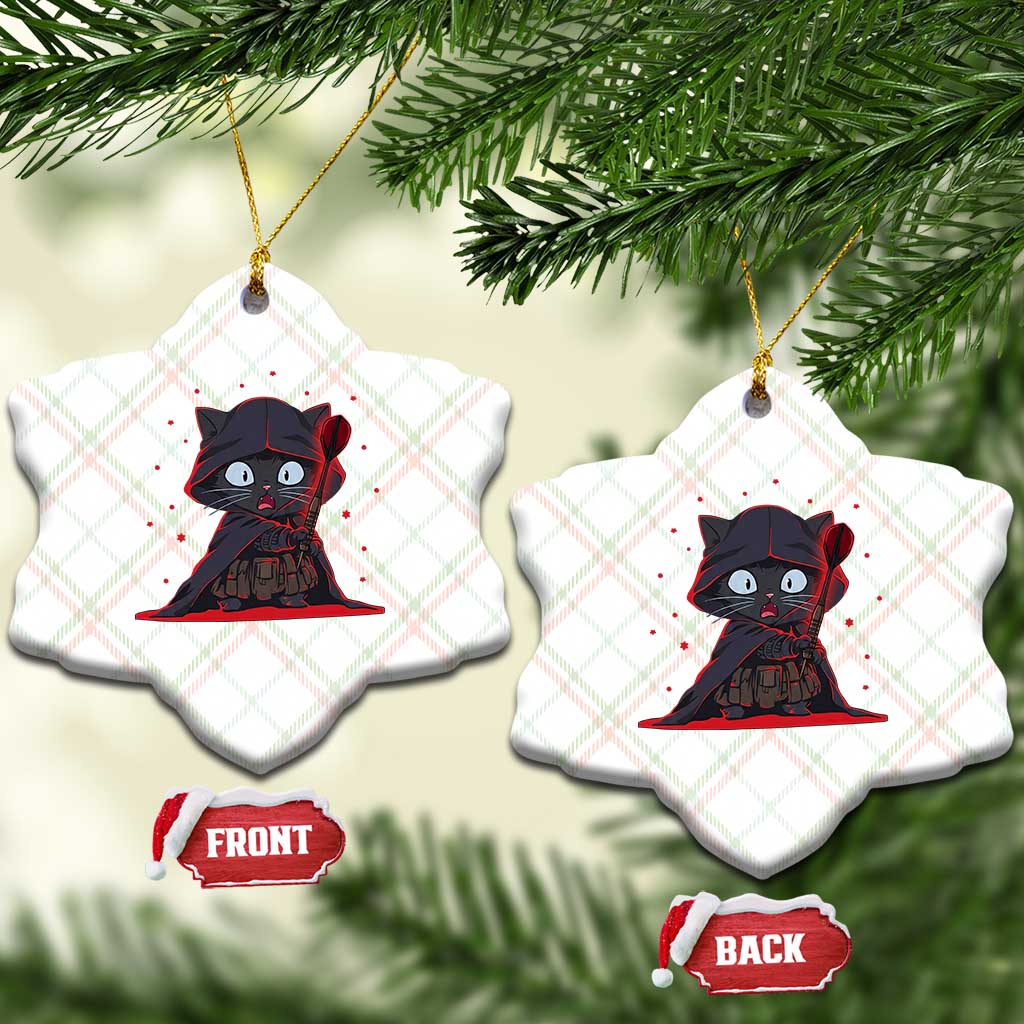 Funny Cat Vader Kitten Playing Darts Ceramic Ornament Space Scifi Dartist Gift TS12 Print Your Wear