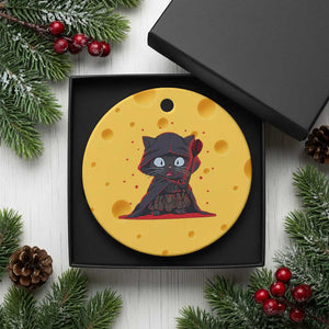 Funny Cat Vader Kitten Playing Darts Ceramic Ornament Space Scifi Dartist Gift TS12 1pc Yellow Cheese Print Your Wear