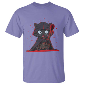 Funny Cat Vader Kitten Playing Darts T Shirt Space Scifi Dartist Gift TS12 Violet Print Your Wear