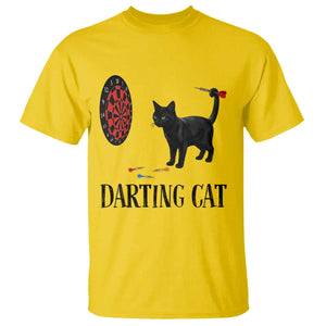 Funny Black Cat Darts Player T Shirt Darting Cat Dartist Gift TS12 Daisy Print Your Wear