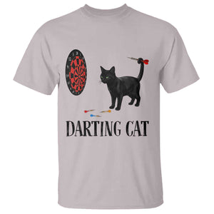 Funny Black Cat Darts Player T Shirt Darting Cat Dartist Gift TS12 Ice Gray Print Your Wear