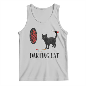 Funny Black Cat Darts Player Tank Top Darting Cat Dartist Gift TS12 Ash Print Your Wear