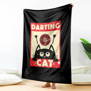 Black Cat Dart Thrower Throw Blanket Cat Lover Dartist Gift TS12 Print Your Wear