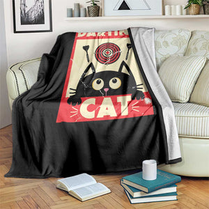 Black Cat Dart Thrower Throw Blanket Cat Lover Dartist Gift TS12 Print Your Wear