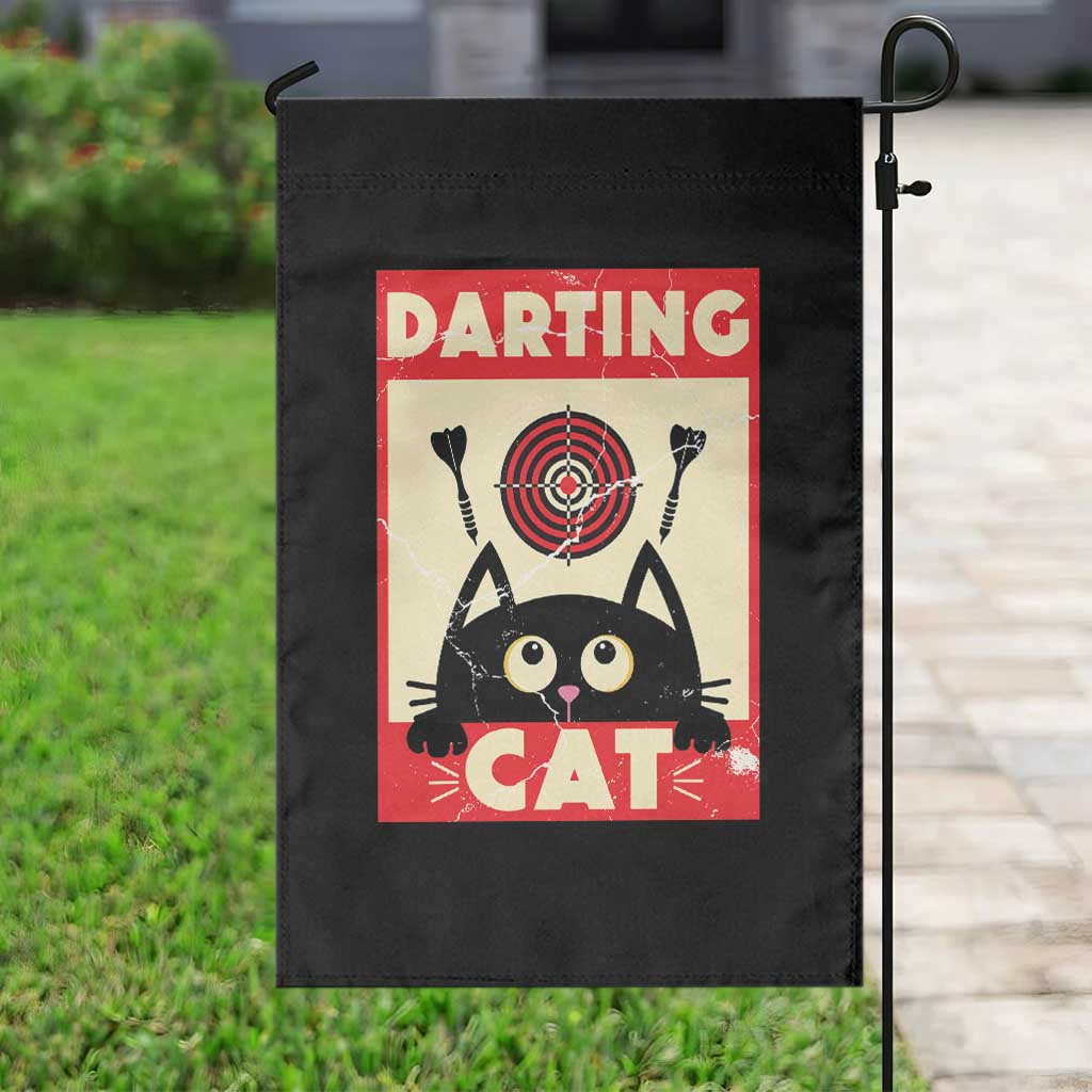 Black Cat Dart Thrower Garden Flag Cat Lover Dartist Gift TS12 Print Your Wear
