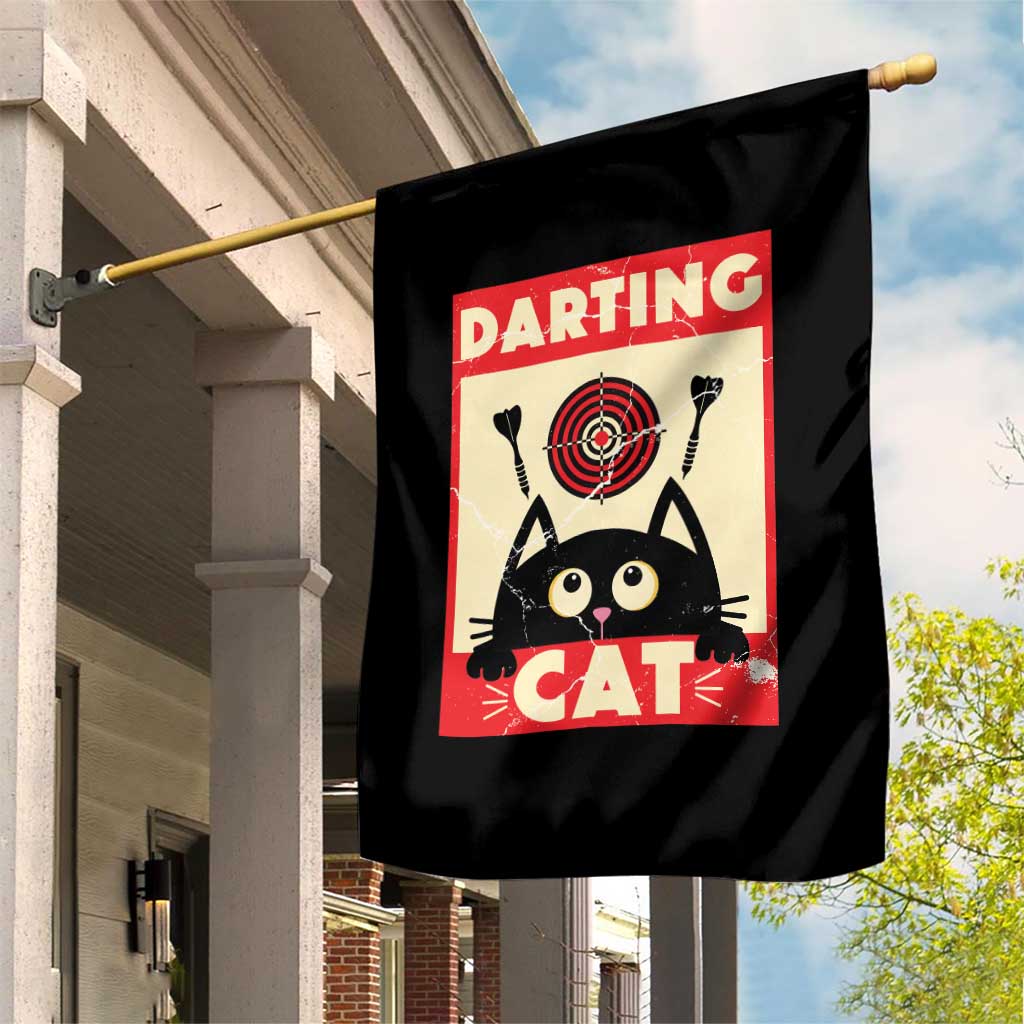Black Cat Dart Thrower Garden Flag Cat Lover Dartist Gift TS12 Print Your Wear