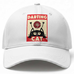 Black Cat Dart Thrower Baseball Cap Cat Lover Dartist Gift TS12 Print Your Wear