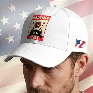 Black Cat Dart Thrower Baseball Cap Cat Lover Dartist Gift TS12 Print Your Wear