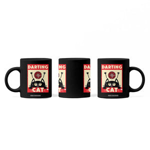 Black Cat Dart Thrower Coffee Mug Cat Lover Dartist Gift TS12 Print Your Wear