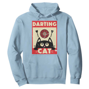 Black Cat Dart Thrower Hoodie Cat Lover Dartist Gift TS12 Light Blue Print Your Wear