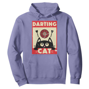 Black Cat Dart Thrower Hoodie Cat Lover Dartist Gift TS12 Violet Print Your Wear