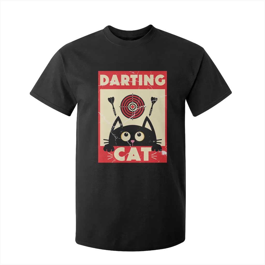 Black Cat Dart Thrower T Shirt For Kid Cat Lover Dartist Gift TS12 Black Print Your Wear