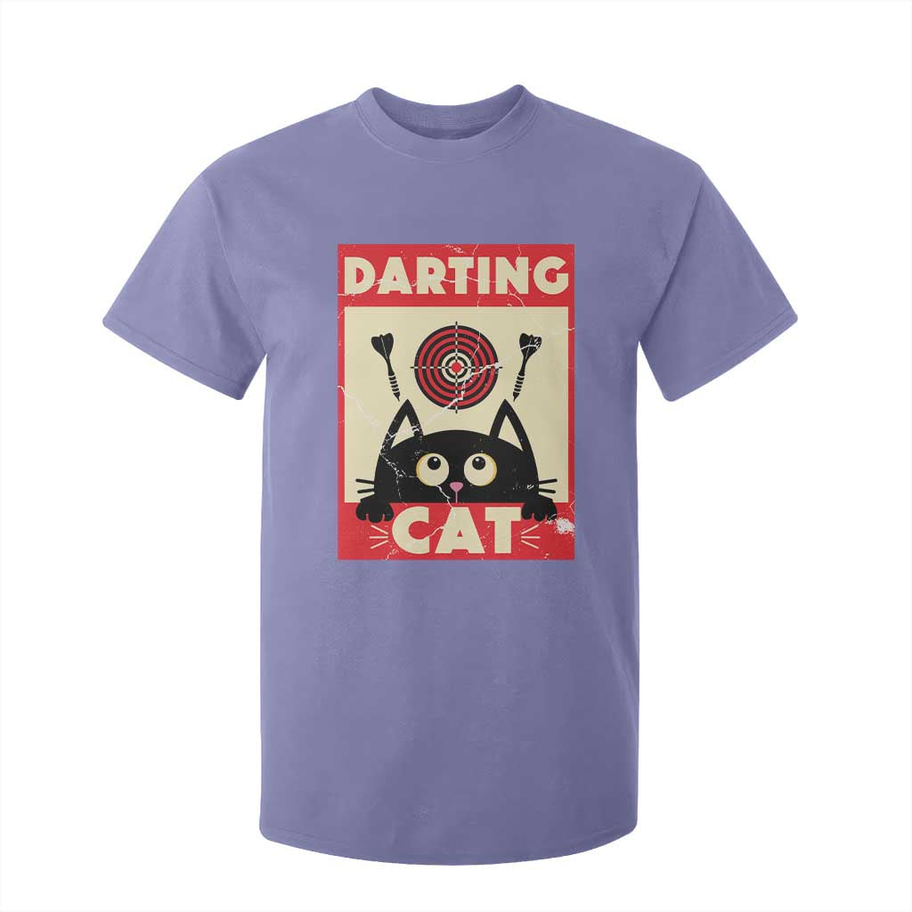 Black Cat Dart Thrower T Shirt For Kid Cat Lover Dartist Gift TS12 Violet Print Your Wear