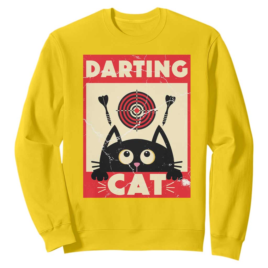 Black Cat Dart Thrower Sweatshirt Cat Lover Dartist Gift TS12 Daisy Print Your Wear