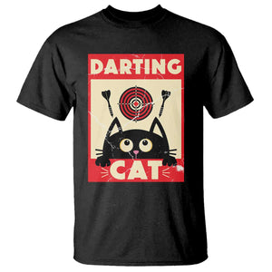 Black Cat Dart Thrower T Shirt Cat Lover Dartist Gift TS12 Black Print Your Wear
