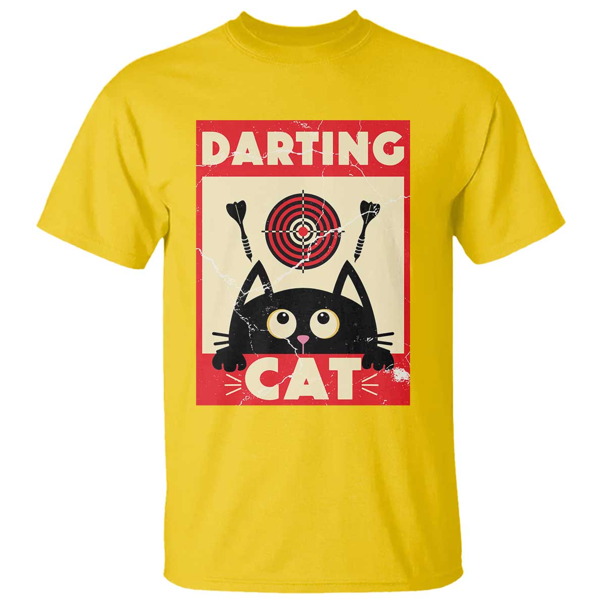 Black Cat Dart Thrower T Shirt Cat Lover Dartist Gift TS12 Daisy Print Your Wear