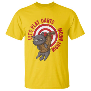 Funny Cat Darts Lover T Shirt Lets Play Darts Right Meow TS12 Daisy Print Your Wear