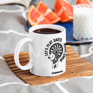 Lets Play Darts Right Meow Coffee Mug Cute Cat Dart Player Pub Game Gift TS12 Print Your Wear