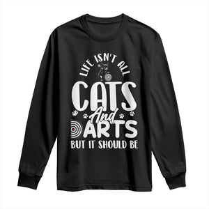 Kitty Lover Dartist Gift Long Sleeve Shirt Life Should Be Cats And Darts TS12 Black Print Your Wear