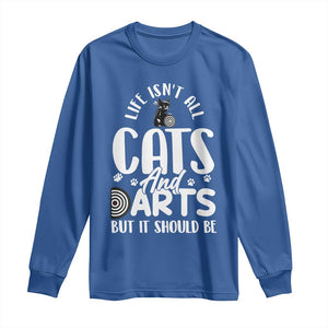 Kitty Lover Dartist Gift Long Sleeve Shirt Life Should Be Cats And Darts TS12 Royal Blue Print Your Wear