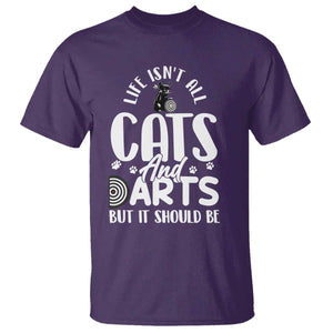 Kitty Lover Dartist Gift T Shirt Life Should Be Cats And Darts TS12 Purple Print Your Wear