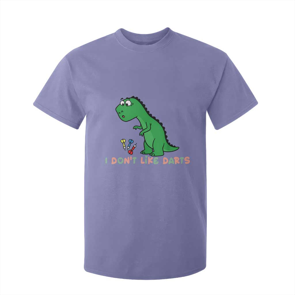 Funny Dinosaur Short Arms Problem T Shirt For Kid I Do Not Like Darts TS12 Violet Print Your Wear