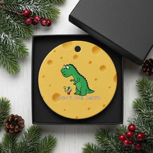 Funny Dinosaur Short Arms Problem Ceramic Ornament I Do Not Like Darts TS12 1pc Yellow Cheese Print Your Wear