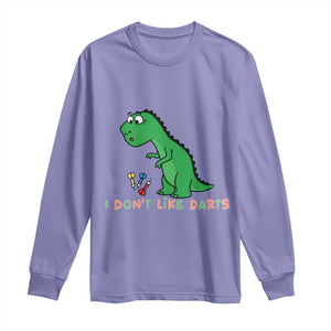 Funny Dinosaur Short Arms Problem Long Sleeve Shirt I Do Not Like Darts TS12 Violet Print Your Wear