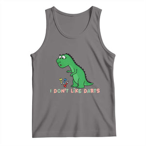 Funny Dinosaur Short Arms Problem Tank Top I Do Not Like Darts TS12 Deep Heather Print Your Wear