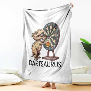 Dartsaurus Throw Blanket Funny Dinosaur Dart Player Gift TS12 Print Your Wear
