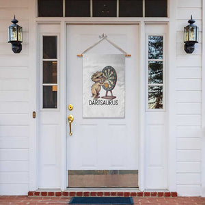 Dartsaurus Garden Flag Funny Dinosaur Dart Player Gift TS12 Print Your Wear