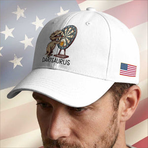 Dartsaurus Baseball Cap Funny Dinosaur Dart Player Gift TS12 Print Your Wear