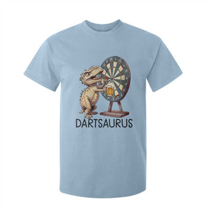 Dartsaurus T Shirt For Kid Funny Dinosaur Dart Player Gift TS12 Light Blue Print Your Wear