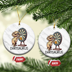 Dartsaurus Ceramic Ornament Funny Dinosaur Dart Player Gift TS12 1pc White Marble Print Your Wear