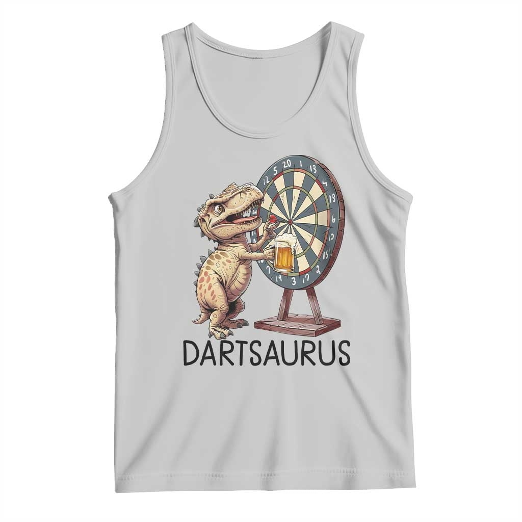 Dartsaurus Tank Top Funny Dinosaur Dart Player Gift TS12 Ash Print Your Wear