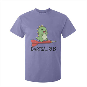 Cute Dartsaurus Playing Dart T Shirt For Kid Dinosaur Lover Gift TS12 Violet Print Your Wear