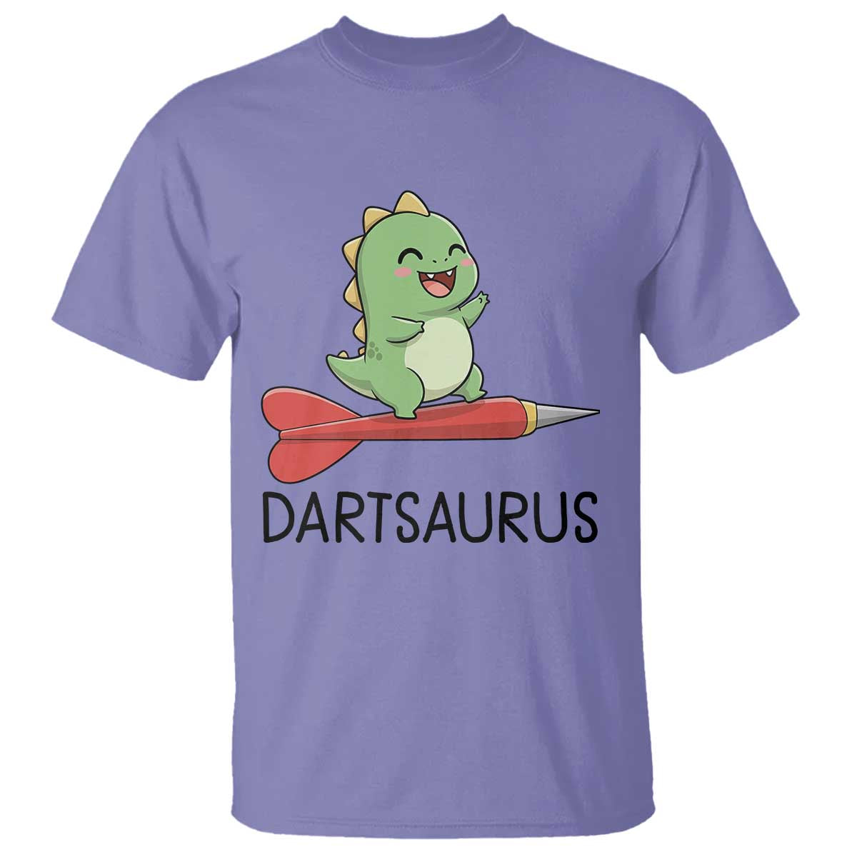 Cute Dartsaurus Playing Dart T Shirt Dinosaur Lover Gift TS12 Violet Print Your Wear