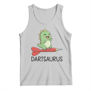 Cute Dartsaurus Playing Dart Tank Top Dinosaur Lover Gift TS12 Ash Print Your Wear