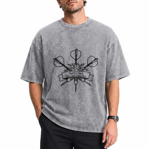 Funny Darts Sarcasm Washed Cotton T-Shirt That One Dart That Just Hates You