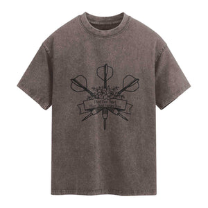 Funny Darts Sarcasm Washed Cotton T-Shirt That One Dart That Just Hates You