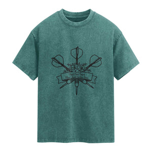 Funny Darts Sarcasm Washed Cotton T-Shirt That One Dart That Just Hates You