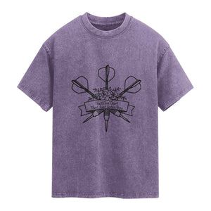Funny Darts Sarcasm Washed Cotton T-Shirt That One Dart That Just Hates You
