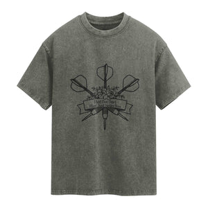 Funny Darts Sarcasm Washed Cotton T-Shirt That One Dart That Just Hates You